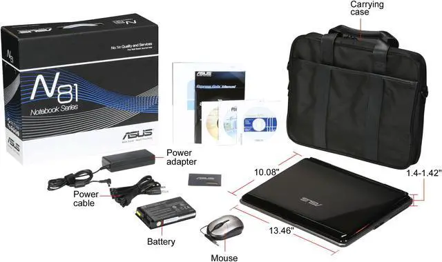 Alt view image 8 of 8 - ASUS Laptop N81 Series Intel Core 2 Duo T9600 4GB Memory 320GB HDD ATI Mobility Radeon HD 4650 14.0" Windows Vista Home Premium N81Vp-D1
