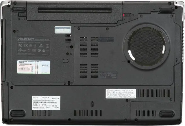 Alt view image 7 of 8 - ASUS Laptop G Series Intel Core 2 Duo P8700 4GB Memory 320GB HDD NVIDIA GeForce GTX 260M 15.6" Windows Vista Home Premium 64-bit G51VX-X1A