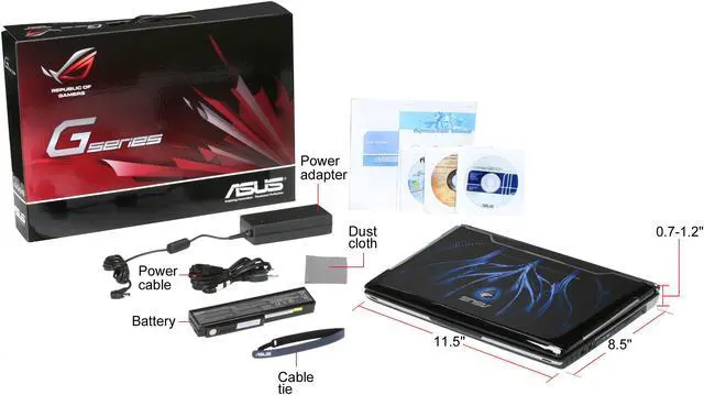 Alt view image 8 of 8 - ASUS Laptop G Series Intel Core 2 Duo T9600 4GB Memory 320GB HDD NVIDIA GeForce GTX 260M 15.6" Windows Vista Home Premium 64-bit G51VX-X2A