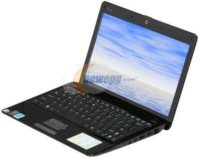 Alt view image 3 of 6 - ASUS Eee PC 1101HA (Seashell) 1101HA-MU1X-BK Black Intel Atom Z520 11.6" WXGA 1GB Memory 160GB HDD NetBook