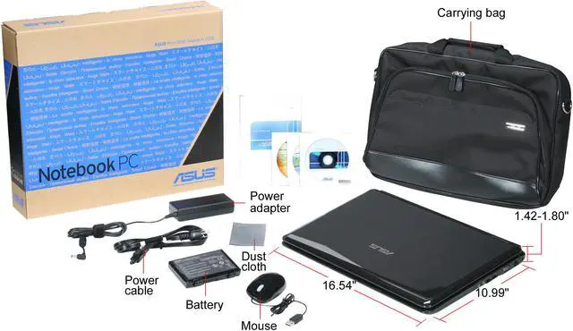 Alt view image 8 of 8 - ASUS Laptop K70 Series Intel Core 2 Duo T6500 4GB Memory 320GB HDD NVIDIA GeForce GT 120M 17.3" Windows Vista Home Premium K70IO-B1