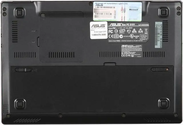 Alt view image 7 of 8 - ASUS Eee PC S101 EPCS101B-BLK043X Graphite Intel Atom N270(1.60 GHz) 10.2" WSVGA 1GB Memory 32GB SSD Netbook