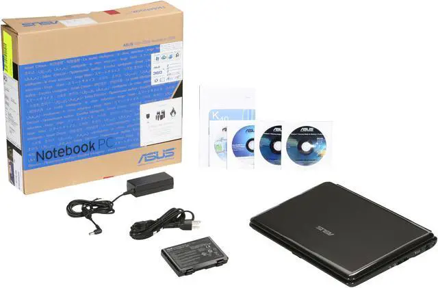 Alt view image 8 of 8 - ASUS Laptop K40 Series Intel Core 2 Duo T6600 4GB Memory 320GB HDD Intel GMA 4500M 14.0" Windows 7 Home Premium 64-bit K40IJ-D2