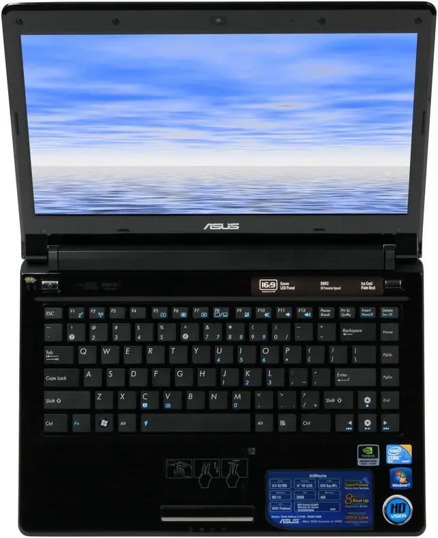 Alt view image 6 of 8 - ASUS Laptop UL80 Series Intel Core 2 Duo SU7300 4GB Memory 320GB HDD NVIDIA GeForce G210M + Intel GMA 4500MHD 14.0" Windows 7 Home Premium UL80Vt-A1