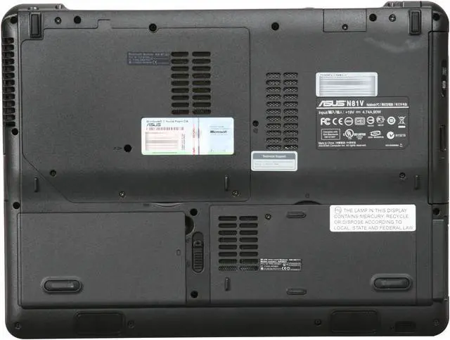 Alt view image 7 of 8 - ASUS Laptop N81 Series Intel Core 2 Duo T9600 4GB Memory 320GB HDD ATI Mobility Radeon HD 4650 14.0" Windows 7 Home Premium 64-bit N81Vp-D2