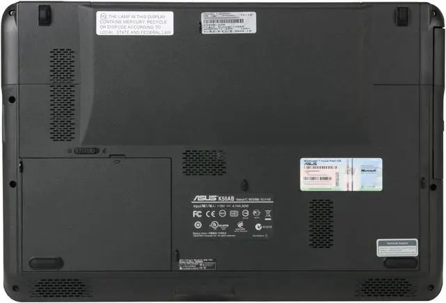 Alt view image 7 of 8 - ASUS Laptop K50 Series AMD Turion 64 X2 RM-75 4GB Memory 320GB HDD ATI Mobility Radeon HD 4570 15.6" Windows 7 Home Premium K50AB-X2A