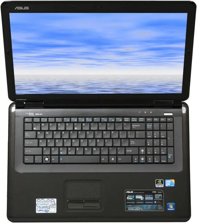 Alt view image 6 of 8 - ASUS K70 Series 17.3" Intel Core 2 Duo T6600 4GB Memory Windows 7 Home Premium 64-bit K70IC-X1