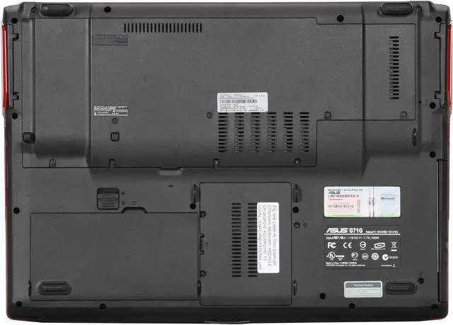 Alt view image 7 of 8 - ASUS Laptop G Series Intel Core 2 Duo P8700 6GB Memory 640GB HDD NVIDIA GeForce GTX 260M 17.0" Windows 7 Home Premium 64-bit G71Gx-X2