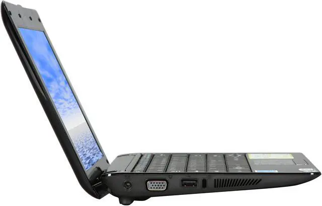 Alt view image 5 of 8 - ASUS Eee PC Seashell 1005HA-PU17-BK Crystal Black Intel Atom N280(1.66 GHz) 10.1" WSVGA 1GB Memory 250GB HDD Netbook