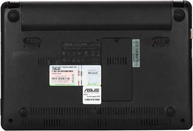 Alt view image 7 of 8 - ASUS Eee PC Seashell 1005HA-PU17-BK Crystal Black Intel Atom N280(1.66 GHz) 10.1" WSVGA 1GB Memory 250GB HDD Netbook