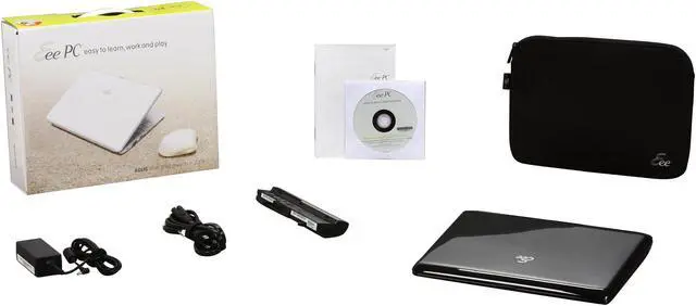 Alt view image 8 of 8 - ASUS Eee PC Seashell 1005HA-PU17-BK Crystal Black Intel Atom N280(1.66 GHz) 10.1" WSVGA 1GB Memory 250GB HDD Netbook