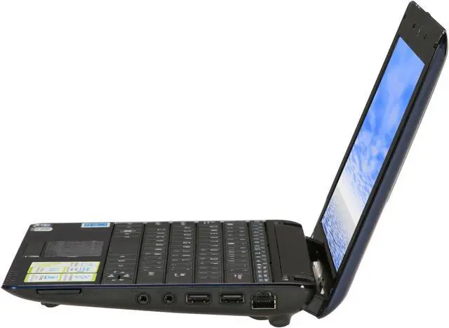 Alt view image 3 of 8 - ASUS Eee PC Seashell 1005HA-PU17-BU Royal Blue Intel Atom N280(1.66 GHz) 10.1" WSVGA 1GB Memory 250GB HDD Netbook
