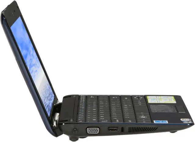 Alt view image 4 of 8 - ASUS Eee PC Seashell 1005HA-PU17-BU Royal Blue Intel Atom N280(1.66 GHz) 10.1" WSVGA 1GB Memory 250GB HDD Netbook
