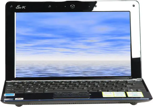 Alt view image 5 of 8 - ASUS Eee PC Seashell 1005HA-PU17-BU Royal Blue Intel Atom N280(1.66 GHz) 10.1" WSVGA 1GB Memory 250GB HDD Netbook
