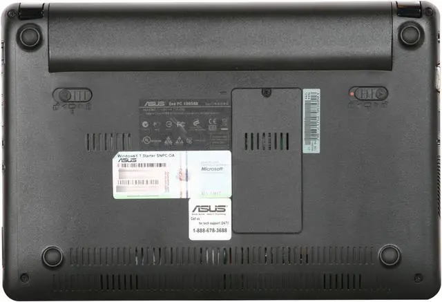 Alt view image 7 of 8 - ASUS Eee PC Seashell 1005HA-PU17-BU Royal Blue Intel Atom N280(1.66 GHz) 10.1" WSVGA 1GB Memory 250GB HDD Netbook
