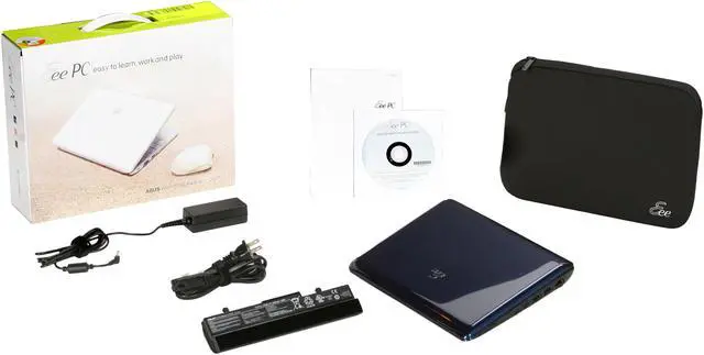 Alt view image 8 of 8 - ASUS Eee PC Seashell 1005HA-PU17-BU Royal Blue Intel Atom N280(1.66 GHz) 10.1" WSVGA 1GB Memory 250GB HDD Netbook