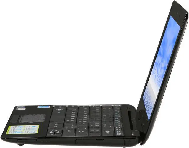 Alt view image 3 of 8 - ASUS Eee PC Seashell 1008HA-MU17-BK Pearl Black Intel Atom N280(1.66 GHz) 10.1" WSVGA 1GB Memory 250GB HDD Netbook