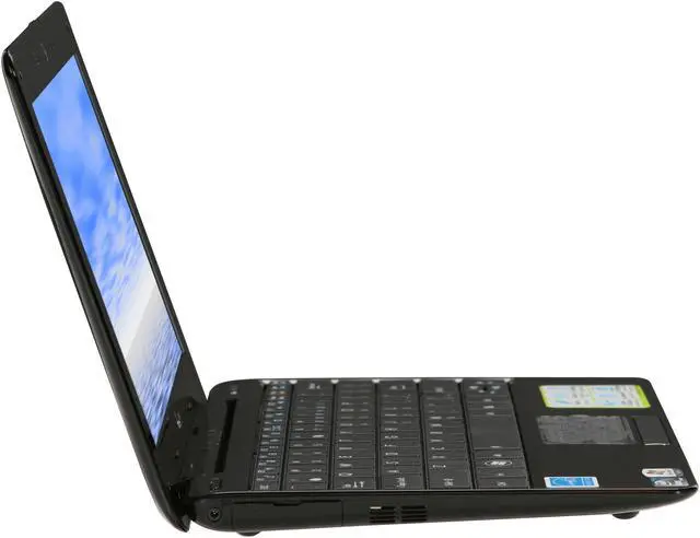 Alt view image 4 of 8 - ASUS Eee PC Seashell 1008HA-MU17-BK Pearl Black Intel Atom N280(1.66 GHz) 10.1" WSVGA 1GB Memory 250GB HDD Netbook