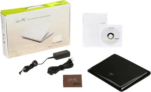 Alt view image 8 of 8 - ASUS Eee PC Seashell 1008HA-MU17-BK Pearl Black Intel Atom N280(1.66 GHz) 10.1" WSVGA 1GB Memory 250GB HDD Netbook