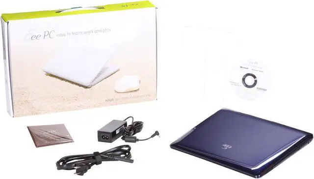 Alt view image 8 of 8 - ASUS Eee PC Seashell 1008HA-MU17-BU Pearl Blue Intel Atom N280(1.66 GHz) 10.1" WSVGA 1GB Memory 250GB HDD Netbook