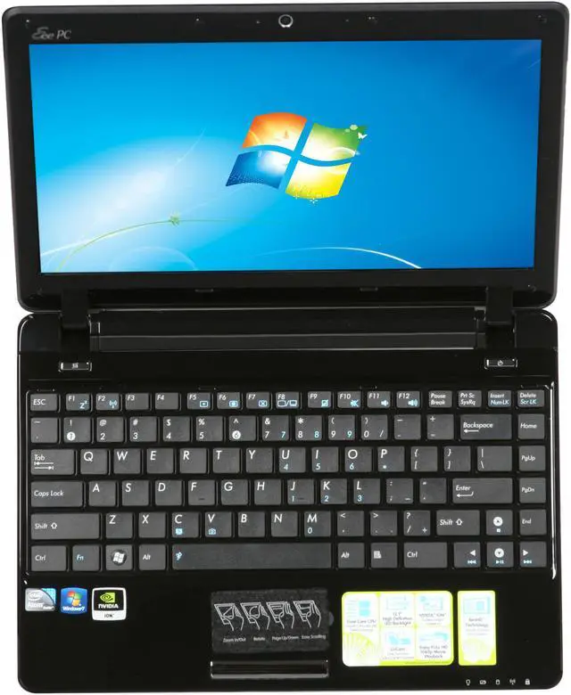 Alt view image 6 of 8 - ASUS Eee PC 1201N-PU17-BK Black Intel Atom N330(1.60 GHz) 12.1" WXGA 2GB Memory 250GB HDD NetBook