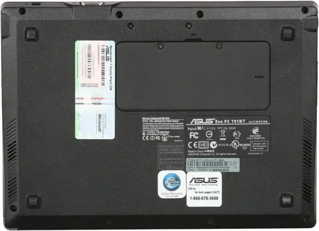 Alt view image 7 of 10 - ASUS Eee PC T91MT-PU17-BK 1GB Memory 8.9" 1024 x 600 Tablet PC Windows 7 Home Premium