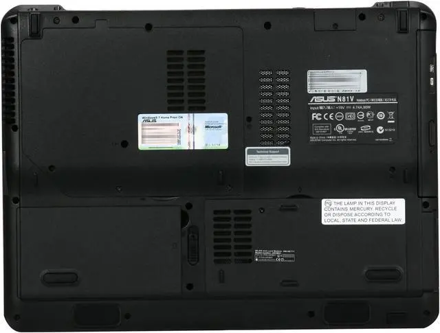 Alt view image 7 of 8 - ASUS Laptop Intel Core 2 Duo P8700 4GB Memory 500GB HDD ATI Mobility Radeon HD 4650 14.1" Windows 7 Home Premium 64-bit X83VP-A1