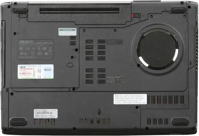 Alt view image 7 of 8 - ASUS Laptop G Series Intel Core i7-720QM 4GB Memory 640GB HDD NVIDIA GeForce GTX 260M 15.6" Windows 7 Home Premium 64-bit G51J-3D