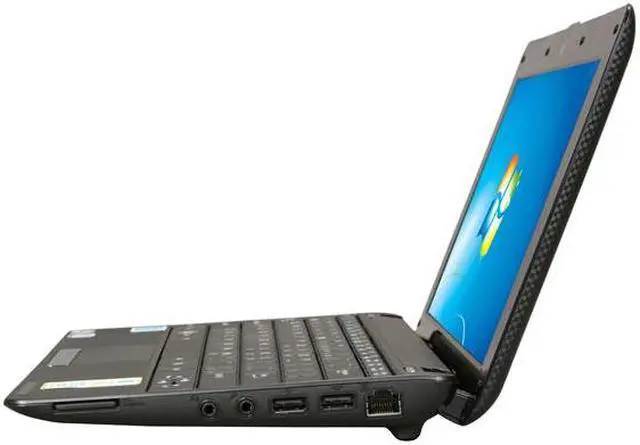 Alt view image 3 of 8 - ASUS Eee PC 1001P-MU17-BK Black (texture) Intel Atom N450(1.66 GHz) 10.1" WSVGA 1GB Memory 160GB HDD Netbook