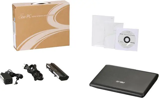 Alt view image 8 of 8 - ASUS Eee PC 1001P-MU17-BK Black (texture) Intel Atom N450(1.66 GHz) 10.1" WSVGA 1GB Memory 160GB HDD Netbook