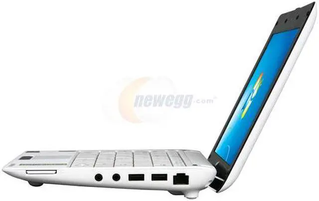 Alt view image 3 of 8 - ASUS Eee PC 1001P-MU17-WT White (texture) Intel Atom N450(1.66 GHz) 10.1" WSVGA 1GB Memory 160GB HDD Netbook