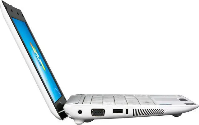 Alt view image 5 of 8 - ASUS Eee PC 1001P-MU17-WT White (texture) Intel Atom N450(1.66 GHz) 10.1" WSVGA 1GB Memory 160GB HDD Netbook