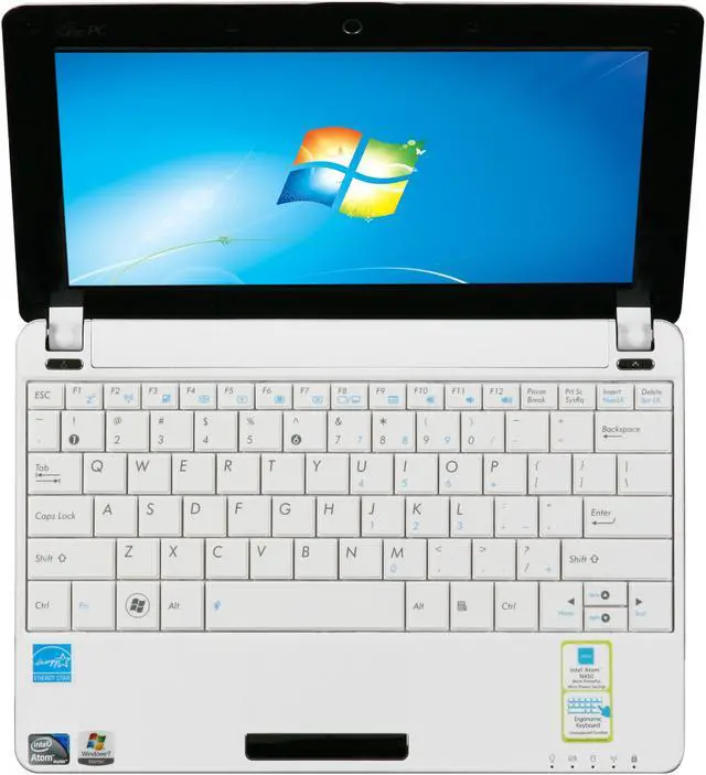 Alt view image 6 of 8 - ASUS Eee PC 1001P-MU17-WT White (texture) Intel Atom N450(1.66 GHz) 10.1" WSVGA 1GB Memory 160GB HDD Netbook