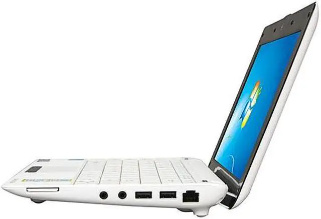Alt view image 2 of 7 - ASUS Eee PC 1001P-PU17-WT White (texture) Intel Atom N450(1.66 GHz) 10.1" WSVGA 1GB Memory 250GB HDD Netbook