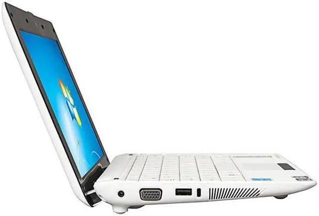 Alt view image 4 of 7 - ASUS Eee PC 1001P-PU17-WT White (texture) Intel Atom N450(1.66 GHz) 10.1" WSVGA 1GB Memory 250GB HDD Netbook
