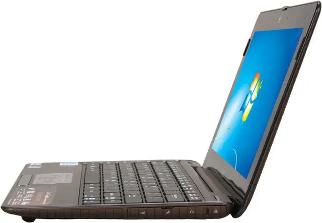 Alt view image 2 of 8 - ASUS Eee PC 1008P-KR-PU17-BR Coffee Brown Intel Atom N450(1.66 GHz) 10.1" WSVGA 2GB Memory 320GB HDD Netbook