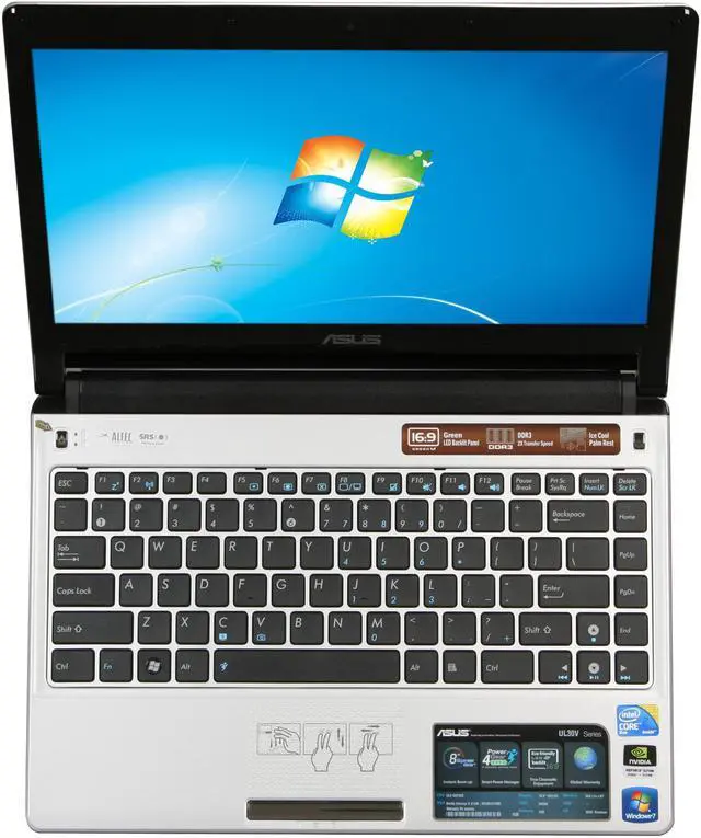 Alt view image 6 of 8 - ASUS Laptop UL30 Series Intel Core 2 Duo SU7300 4GB Memory 500GB HDD NVIDIA GeForce G210M + Intel GMA 4500MHD 13.3" Windows 7 Home Premium 64-bit UL30Vt-A1