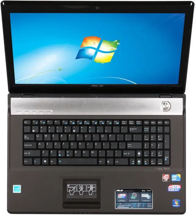 Alt view image 5 of 7 - ASUS Laptop Intel Core i7-720QM 4GB Memory 500GB HDD ATI Mobility Radeon HD 5730 17.3" Windows 7 Home Premium 64-bit N71JQ-X1