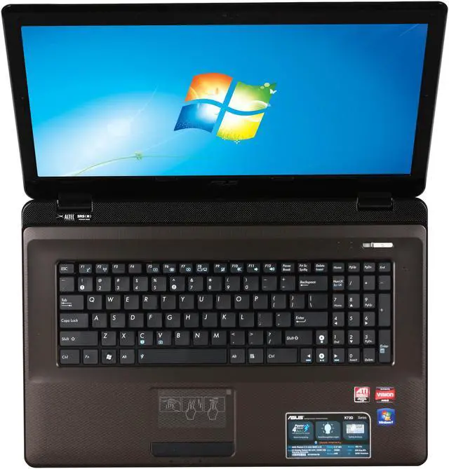 Alt view image 6 of 8 - ASUS Laptop K72 Series AMD Phenom II N830 4GB Memory 500GB HDD ATI Mobility Radeon HD 5470 17.3" Windows 7 Home Premium 64-bit K72DR-X1