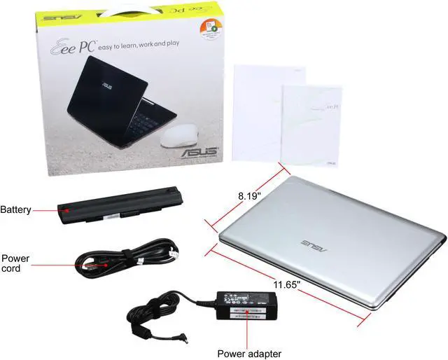 Alt view image 8 of 8 - ASUS Eee PC Seashell 1201PN-PU17-SL Silver Intel Atom N450(1.66 GHz) 12.1" WXGA 2GB Memory 250GB HDD NetBook