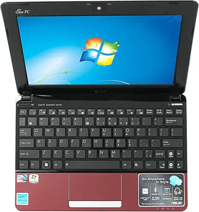 Alt view image 6 of 8 - ASUS Eee PC 1015PEM-PU17-RD Red Intel Atom N550(1.50GHz) Dual Core 10.1" WSVGA 1GB Memory 250GB HDD Netbook