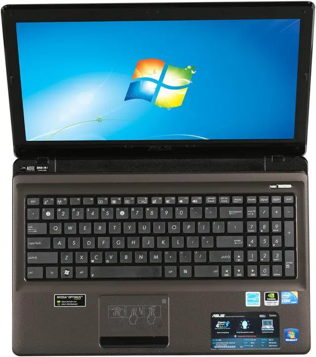Alt view image 6 of 8 - ASUS Notebook w/ NVIDIA Optimus K52 Series Intel Core i5-460M 4GB Memory 500GB HDD NVIDIA GeForce 310M + Intel HD 15.6" Windows 7 Home Premium 64-bit K52JC-XN1