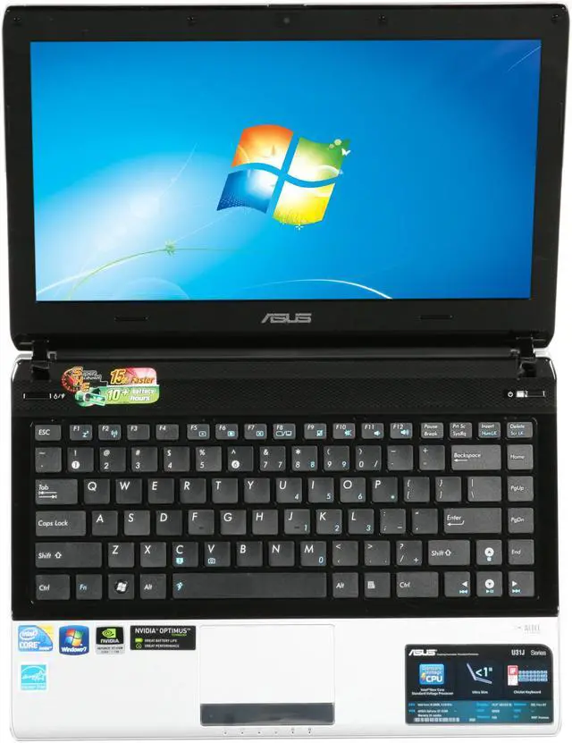 Alt view image 6 of 8 - ASUS Notebook w/ NVIDIA Optimus U31 Series Intel Core i3-380M 4GB Memory 500GB HDD NVIDIA GeForce GT 415M + Intel HD 13.3" Windows 7 Home Premium 64-bit U31JG-A1