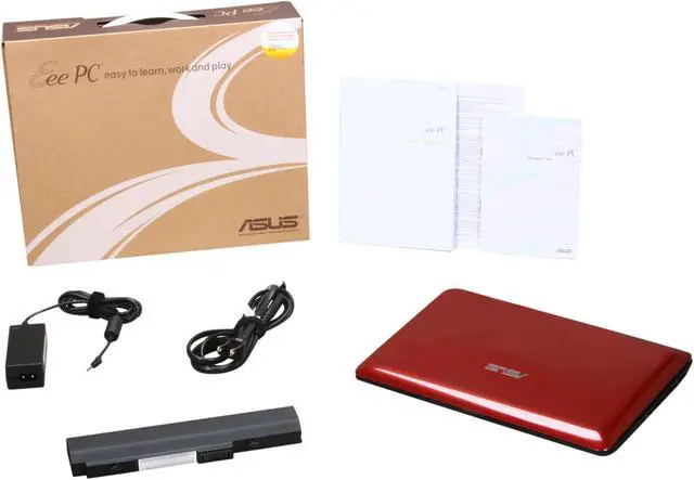 Alt view image 8 of 8 - ASUS Eee PC 1015T-MU17-RD Red AMD V Series V105(1.20 GHz) 10.1" WSVGA 1GB Memory 250GB HDD Netbook
