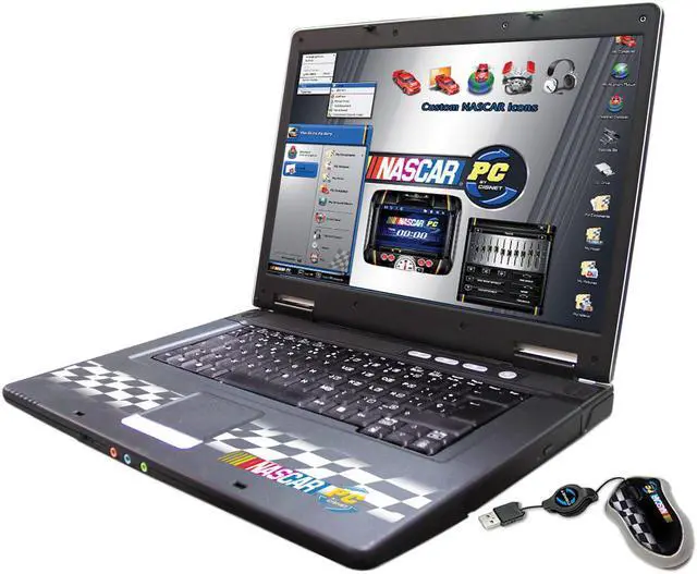 Alt view image 2 of 19 - NASCAR PC Laptop AMD Turion 64 ML-30 512MB Memory 80GB HDD ATI Radeon Xpress 200M IGP 15.4" Windows XP Home NCL3001