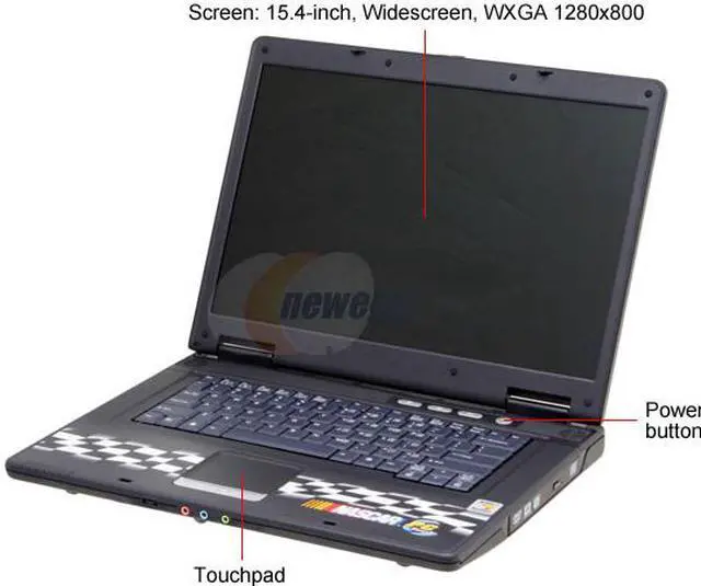 Alt view image 2 of 12 - NASCAR PC Laptop AMD Turion 64 ML-30 512MB Memory 60GB HDD ATI Radeon Xpress 200M IGP 15.4" Windows XP Home NCL3006