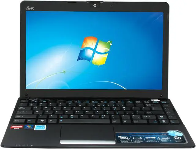 Alt view image 5 of 8 - ASUS Eee PC 1215B-PU17-BK Black AMD Dual-Core Processor E-350 (1.60 GHz) 12.1" 2GB Memory 320GB HDD Netbook
