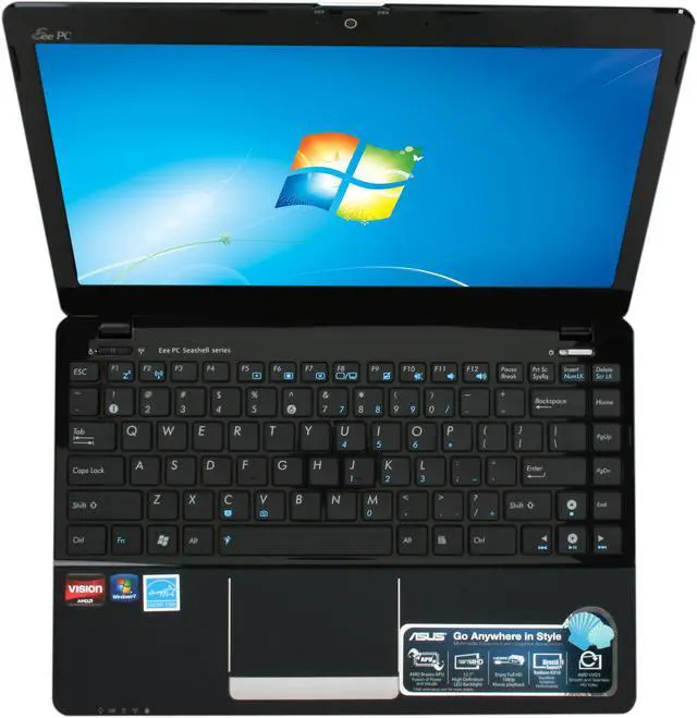 Alt view image 6 of 8 - ASUS Eee PC 1215B-PU17-BK Black AMD Dual-Core Processor E-350 (1.60 GHz) 12.1" 2GB Memory 320GB HDD Netbook