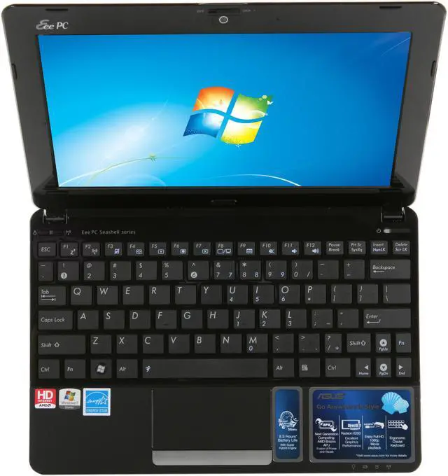 Alt view image 6 of 8 - ASUS Eee PC 1015B-MU17-RD Red AMD Single-Core Processor C-30 (1.20 GHz) 10.1" WSVGA 1GB Memory 250GB HDD Netbook