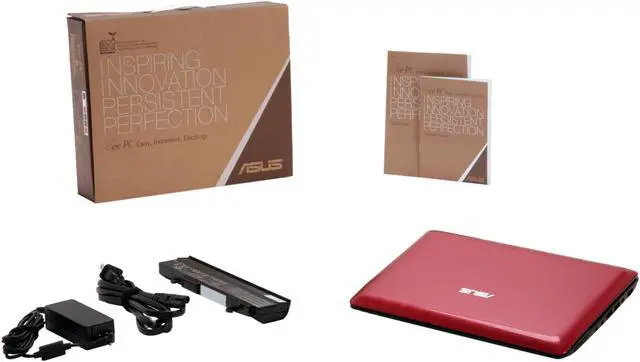 Alt view image 8 of 8 - ASUS Eee PC 1015B-MU17-RD Red AMD Single-Core Processor C-30 (1.20 GHz) 10.1" WSVGA 1GB Memory 250GB HDD Netbook